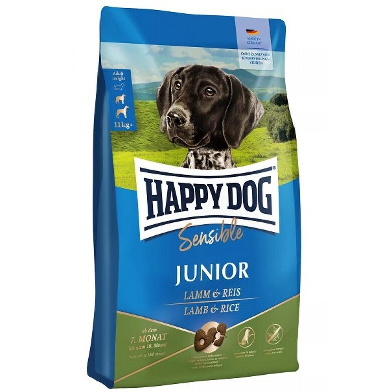 Happy Dog Sensible Junior - Lamm & Reis 10 kg - sausā barība kucēniem ar jēru & rīsiem